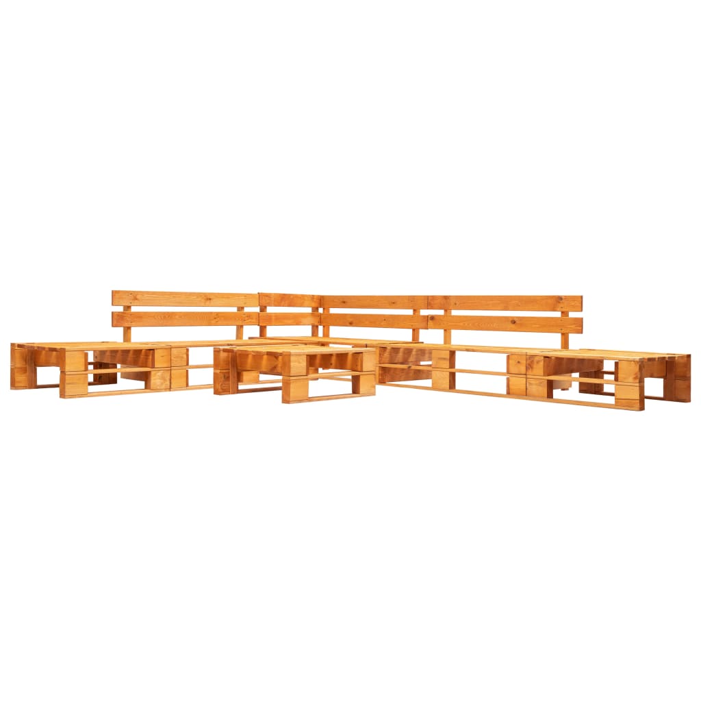 6-delige Loungeset pallet met grijze kussens hout is nu te koop bij PeponiXL, paradijselijk wonen!