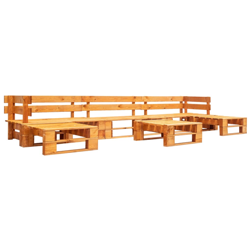6-delige Loungeset pallet hout honingbruin is nu te koop bij PeponiXL, paradijselijk wonen!