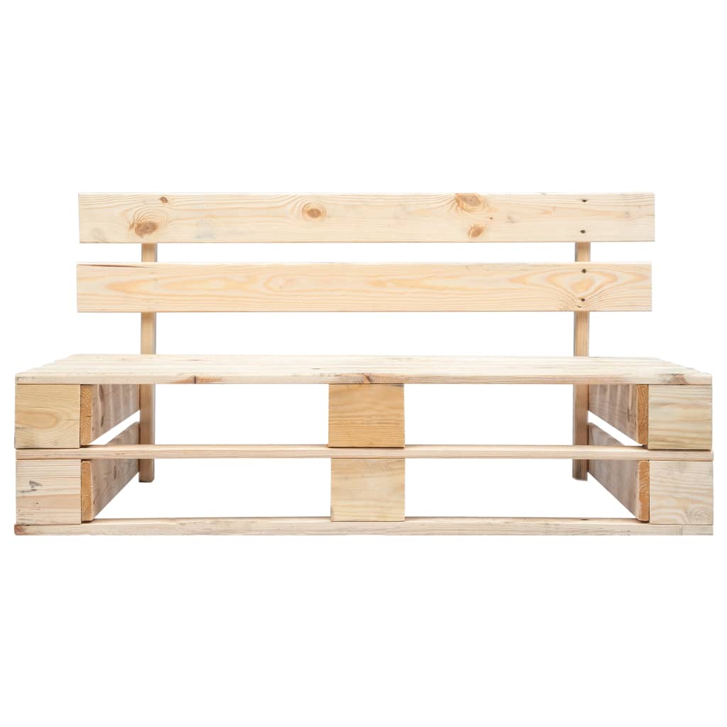 Tuinbank pallet met zandkleurige kussens grenenhout is nu te koop bij PeponiXL, paradijselijk wonen!