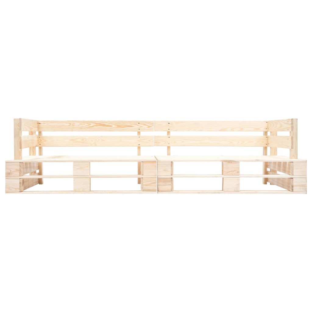 2-delige Tuinbankenset pallet met grijze kussens grenenhout is nu te koop bij PeponiXL, paradijselijk wonen!