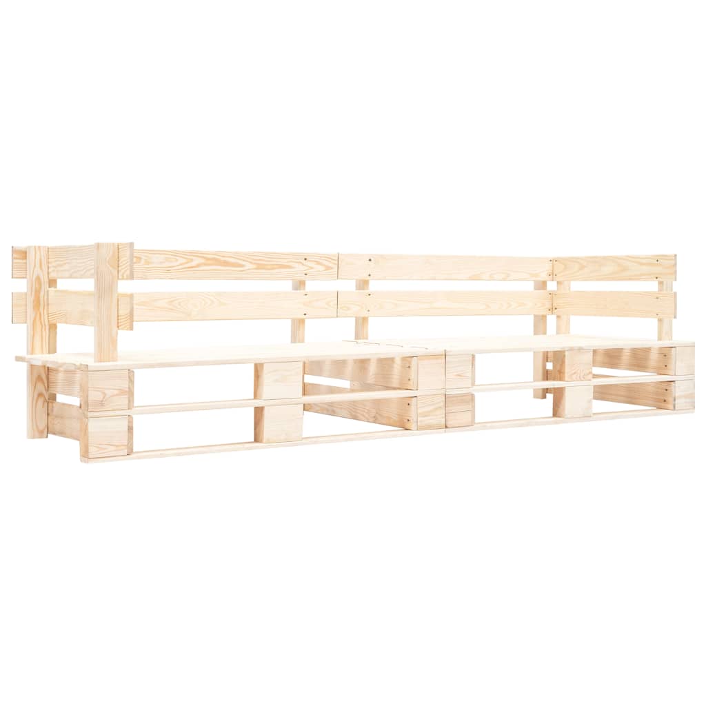 2-delige Tuinbankenset pallet met grijze kussens grenenhout is nu te koop bij PeponiXL, paradijselijk wonen!