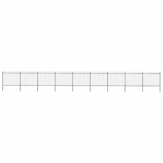 Tuinhek met speerpunt staal 1603,5x150 cm zwart is nu te koop bij PeponiXL, paradijselijk wonen!