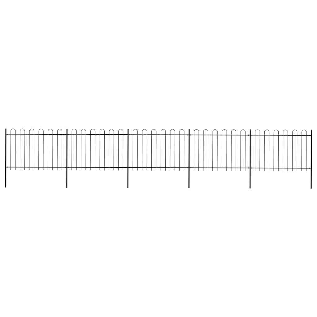 Tuinhek met ronde bovenkant 8,5x1,2 m staal zwart is nu te koop bij PeponiXL, paradijselijk wonen!