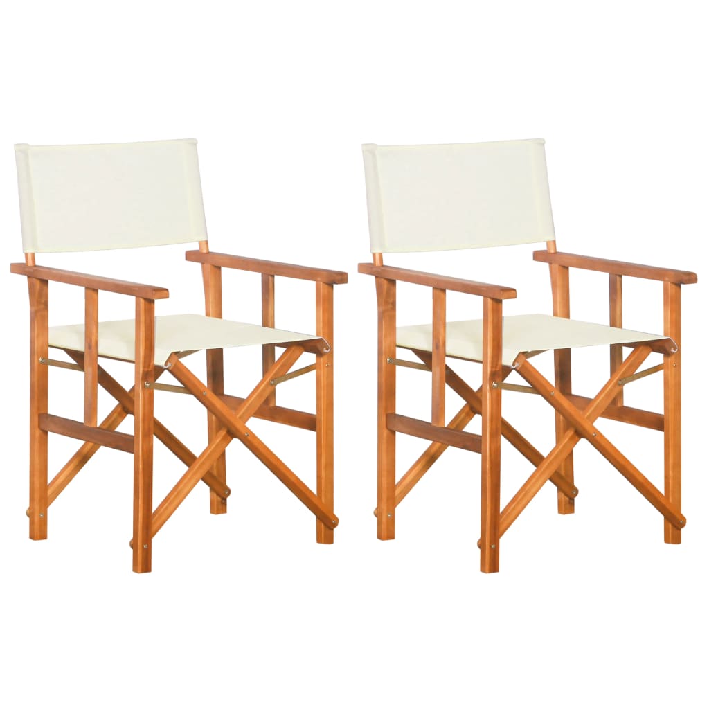 Regisseursstoelen 2 st massief acaciahout is nu te koop bij PeponiXL, paradijselijk wonen!