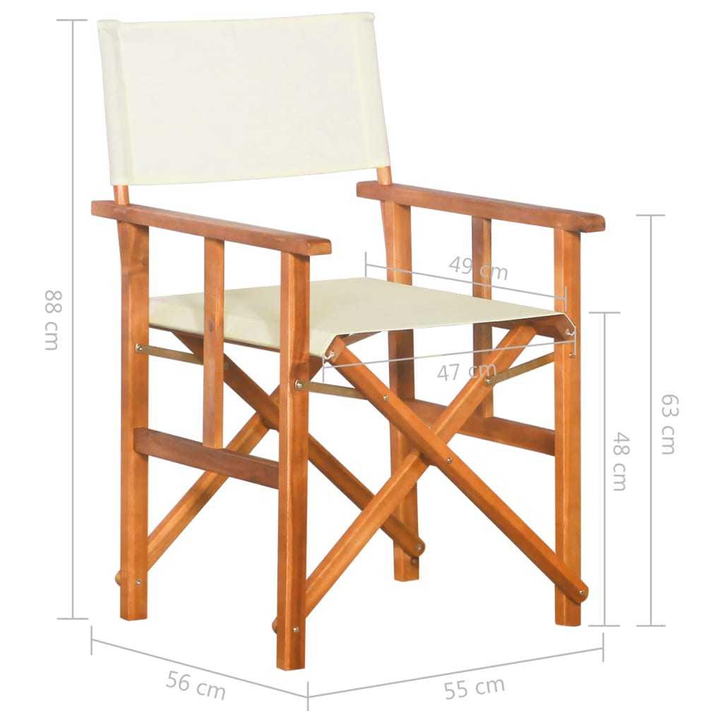 Regisseursstoelen 2 st massief acaciahout is nu te koop bij PeponiXL, paradijselijk wonen!