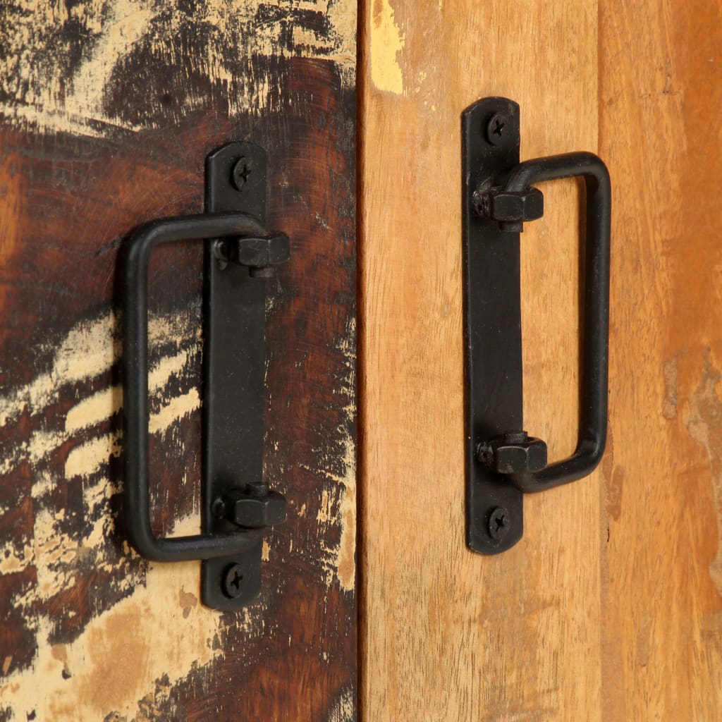 Boekenkast met 4 schappen 124x30x180 cm massief gerecycled hout is nu te koop bij PeponiXL, paradijselijk wonen!