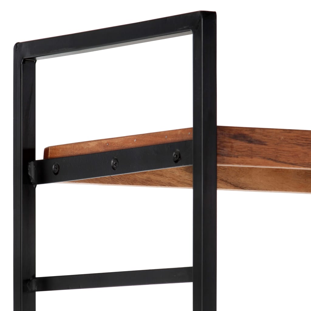 Boekenkast met 4 schappen 124x30x180 cm massief acaciahout is nu te koop bij PeponiXL, paradijselijk wonen!