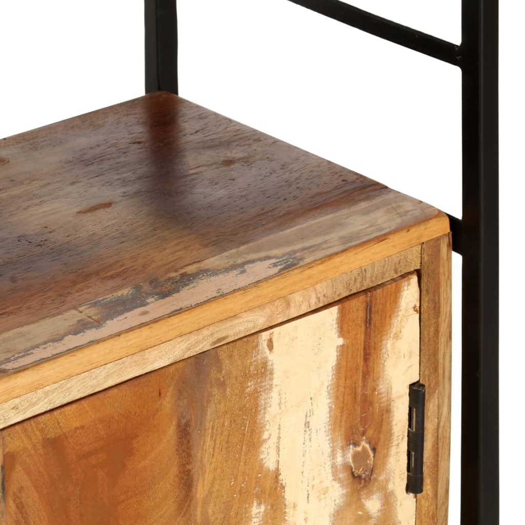 Boekenkast met 4 schappen 80x30x180 cm massief gerecycled hout is nu te koop bij PeponiXL, paradijselijk wonen!