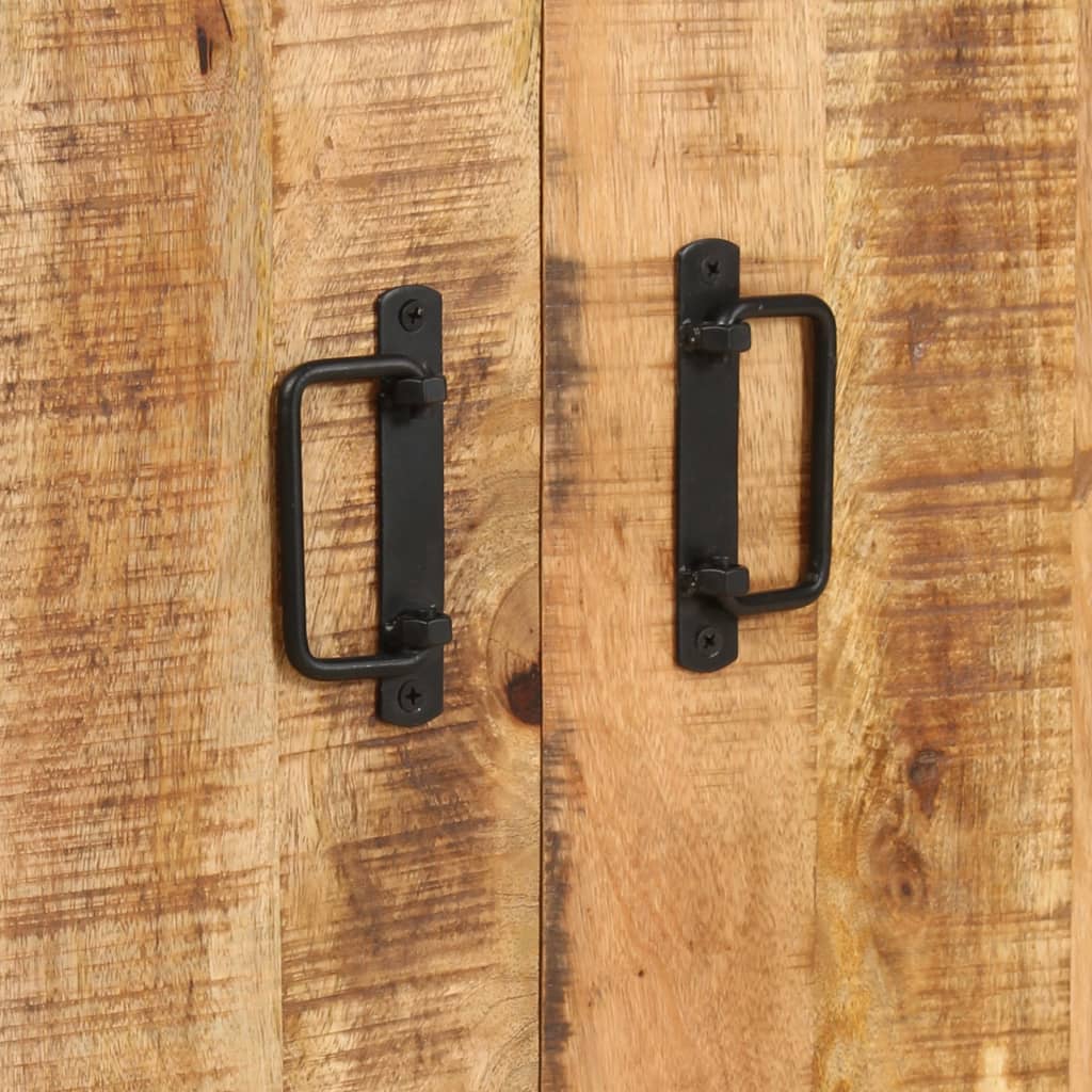 Boekenkast met 4 schappen 80x30x180 cm ruw mangohout is nu te koop bij PeponiXL, paradijselijk wonen!