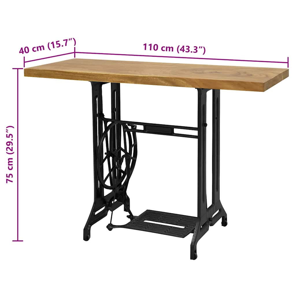 Wandtafel naaimachine 110x40x75 cm is nu te koop bij PeponiXL, paradijselijk wonen!