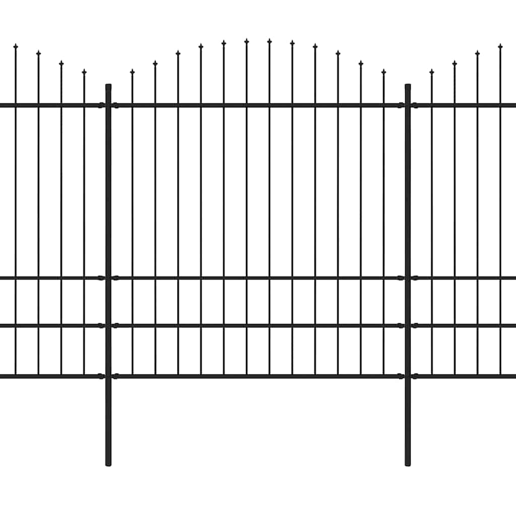 Tuinhek met speerpunt staal 1070x200 cm zwart is nu te koop bij PeponiXL, paradijselijk wonen!
