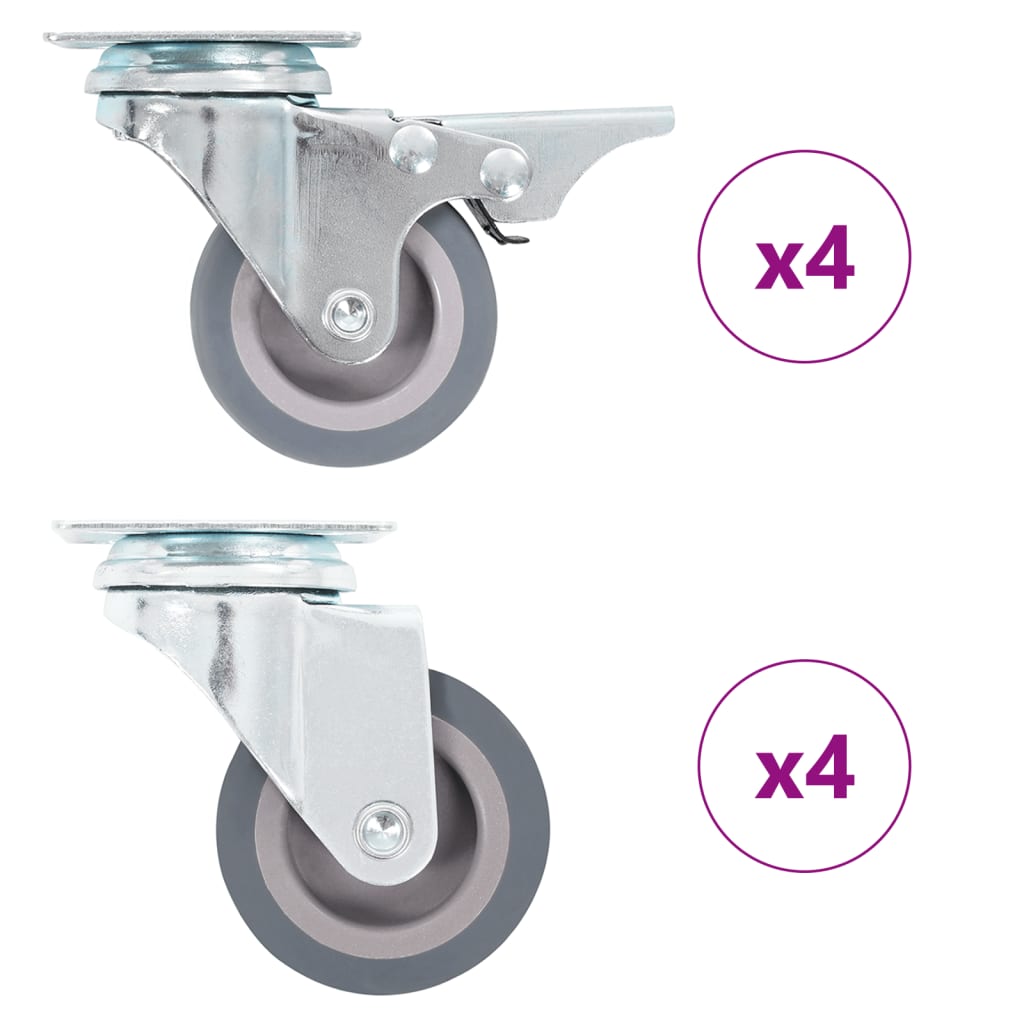 8 st Zwenkwielen 50 mm is nu te koop bij PeponiXL, paradijselijk wonen!