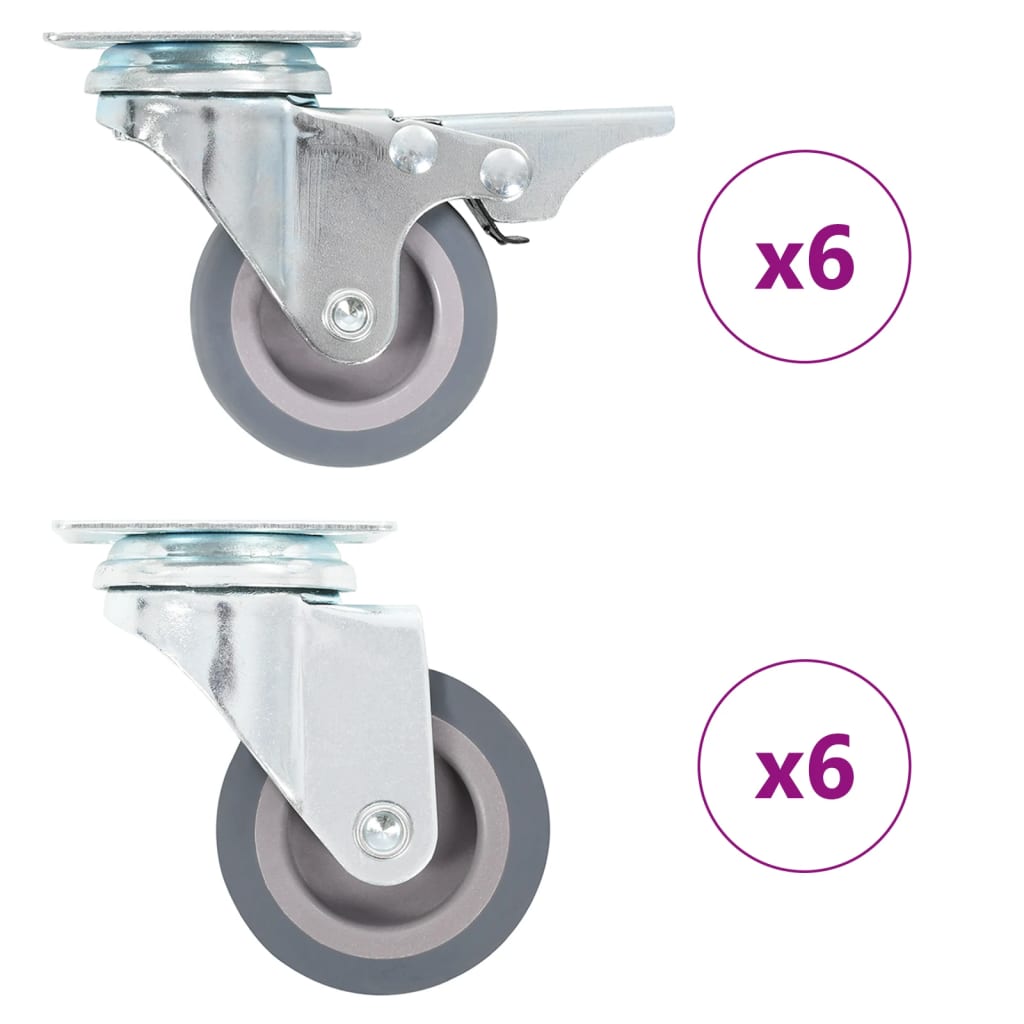 12 st Zwenkwielen 50 mm is nu te koop bij PeponiXL, paradijselijk wonen!