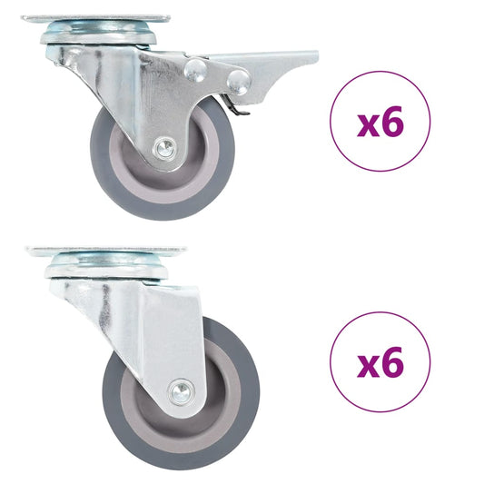 12 st Zwenkwielen 50 mm is nu te koop bij PeponiXL, paradijselijk wonen!