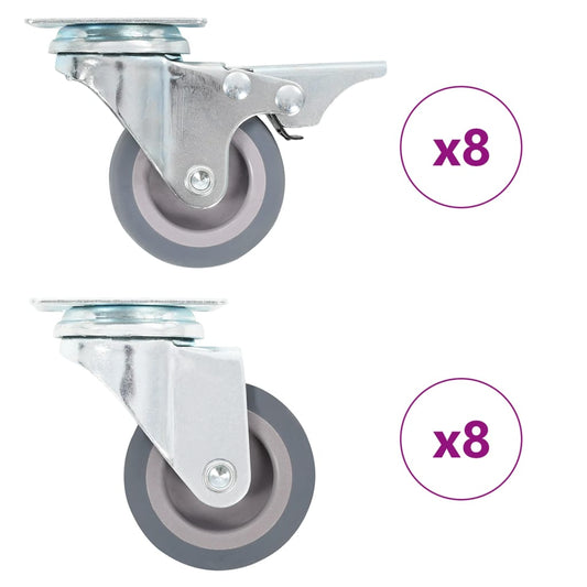 16 st Zwenkwielen 50 mm is nu te koop bij PeponiXL, paradijselijk wonen!