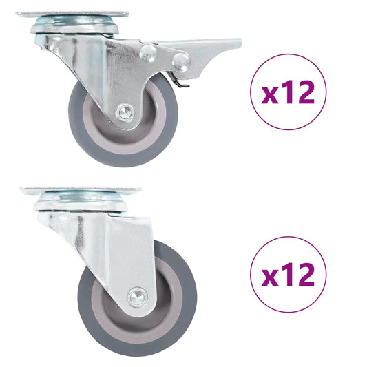 24 st Zwenkwielen 50 mm is nu te koop bij PeponiXL, paradijselijk wonen!