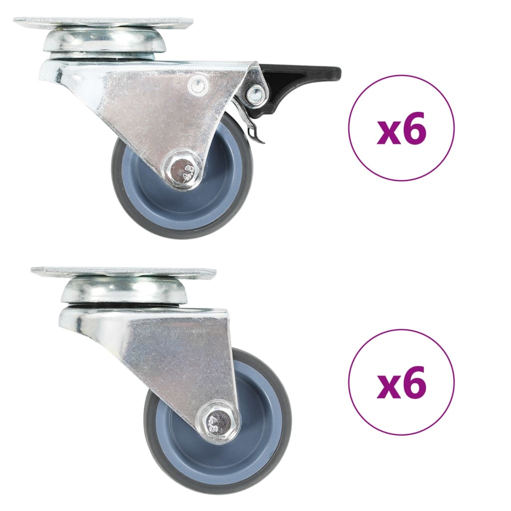 12 st Zwenkwielen dubbel 50 mm is nu te koop bij PeponiXL, paradijselijk wonen!