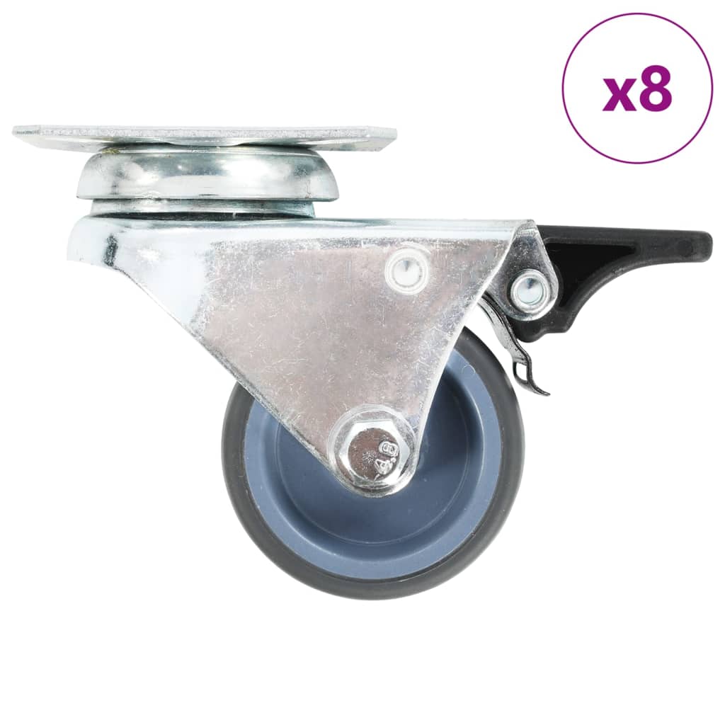 8 st Zwenkwielen dubbel 50 mm is nu te koop bij PeponiXL, paradijselijk wonen!