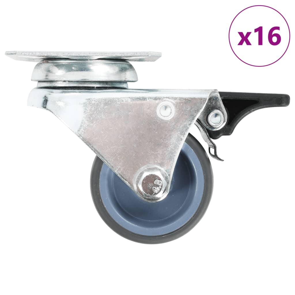 16 st Zwenkwielen dubbel 50 mm is nu te koop bij PeponiXL, paradijselijk wonen!