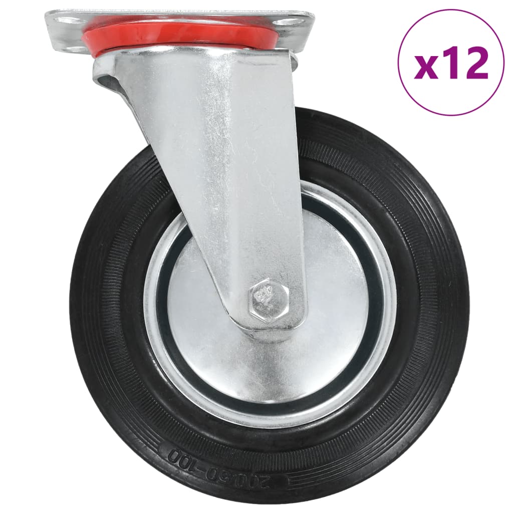 12 st Zwenkwielen 200 mm is nu te koop bij PeponiXL, paradijselijk wonen!