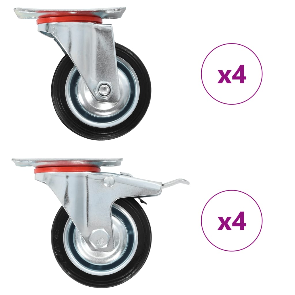 8 st Zwenkwielen 75 mm is nu te koop bij PeponiXL, paradijselijk wonen!