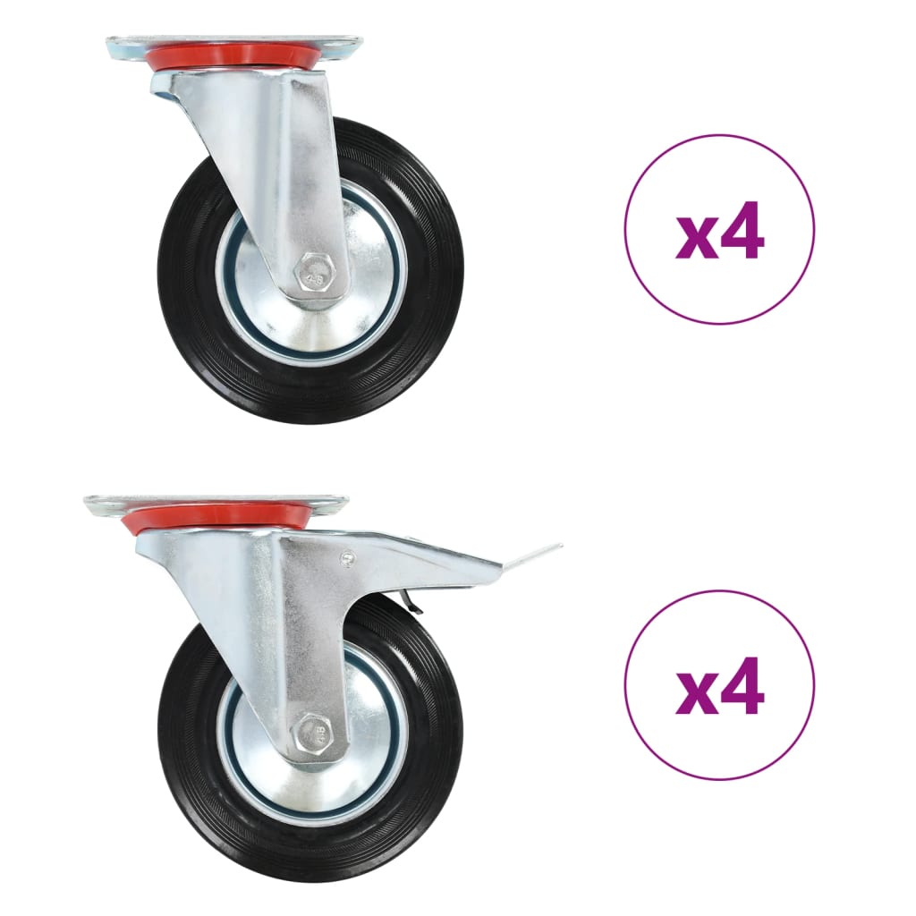 8 st Zwenkwielen 160 mm is nu te koop bij PeponiXL, paradijselijk wonen!