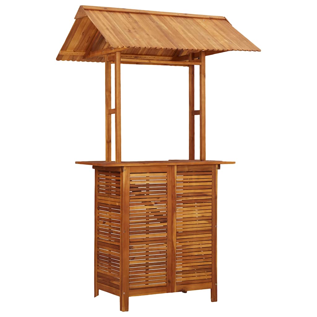 Bartafel met dak voor buiten 113x106x217 cm massief acaciahout is nu te koop bij PeponiXL, paradijselijk wonen!