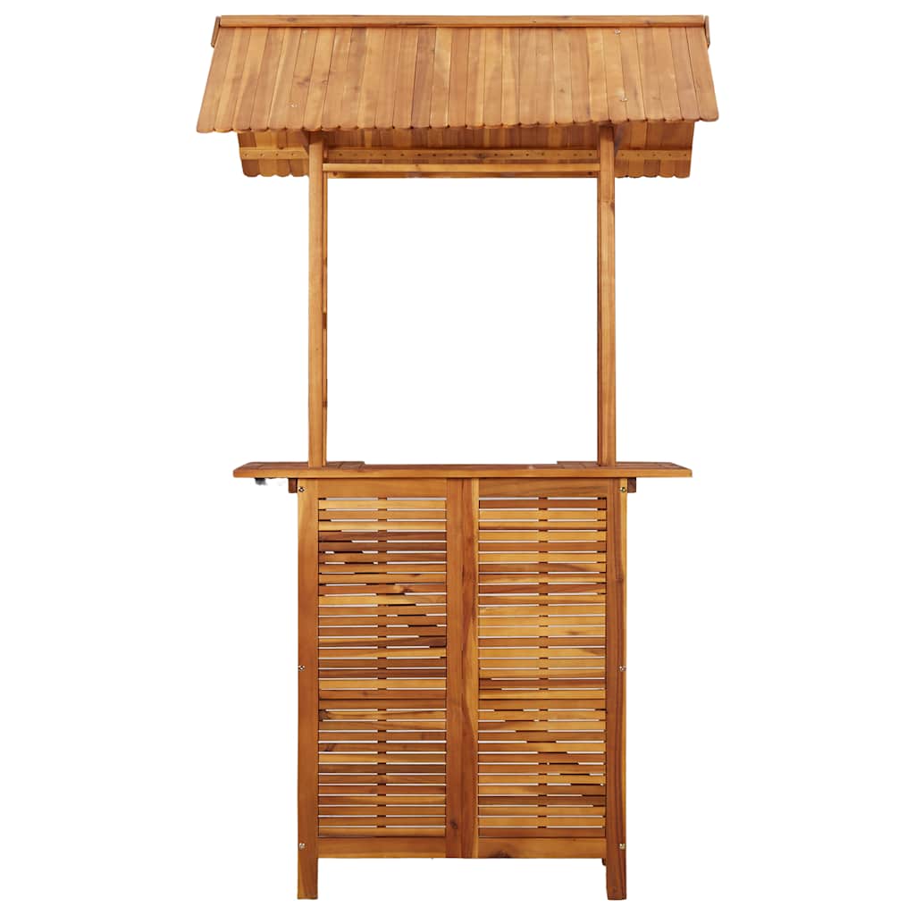Bartafel met dak voor buiten 113x106x217 cm massief acaciahout is nu te koop bij PeponiXL, paradijselijk wonen!