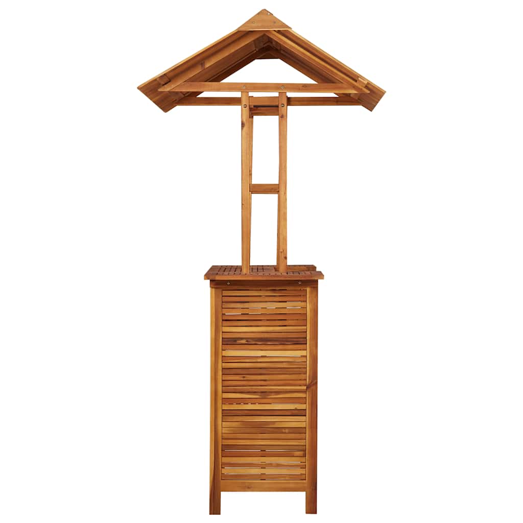 Bartafel met dak voor buiten 113x106x217 cm massief acaciahout is nu te koop bij PeponiXL, paradijselijk wonen!