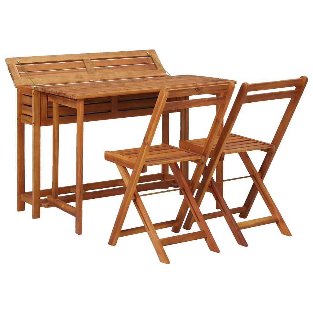 Tuintafel met plantenbak en 2 bistrostoelen massief acaciahout is nu te koop bij PeponiXL, paradijselijk wonen!