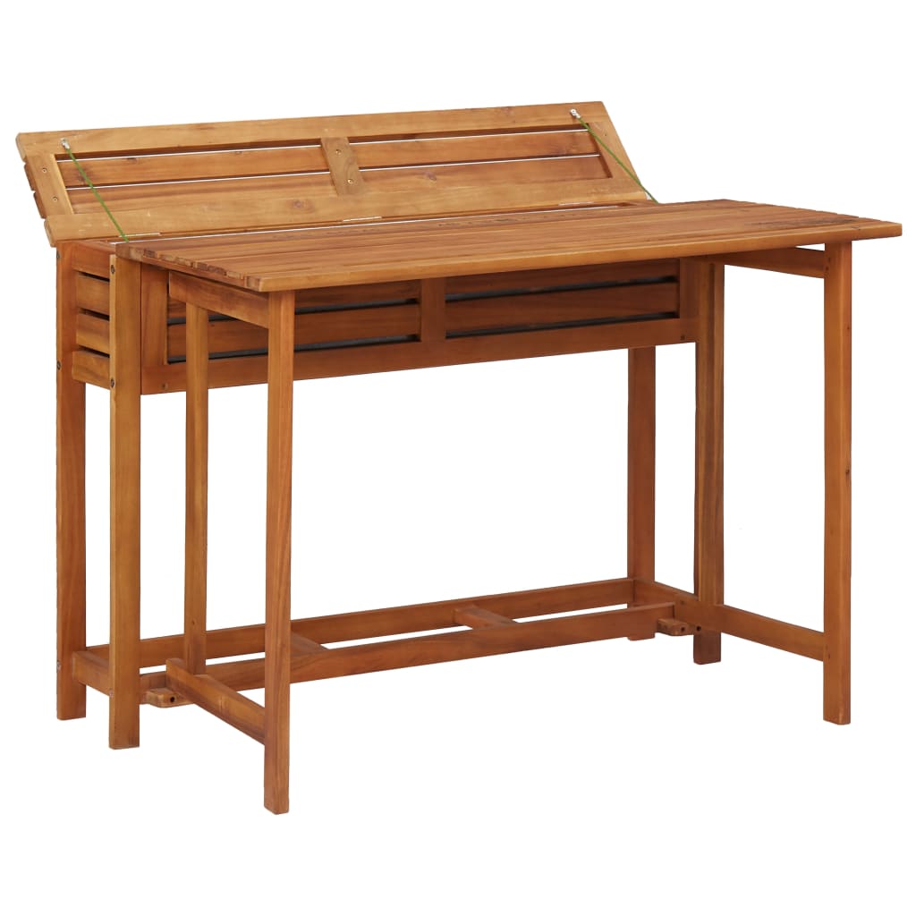 Tuintafel met plantenbak en 2 bistrostoelen massief acaciahout is nu te koop bij PeponiXL, paradijselijk wonen!