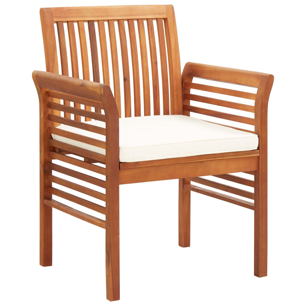 Tuinstoelen 3 st met kussens massief acaciahout is nu te koop bij PeponiXL, paradijselijk wonen!