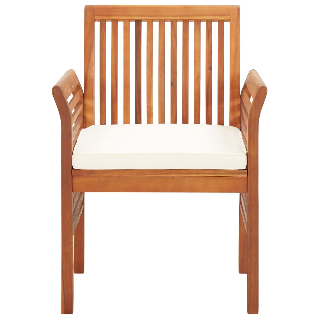 Tuinstoelen 3 st met kussens massief acaciahout is nu te koop bij PeponiXL, paradijselijk wonen!