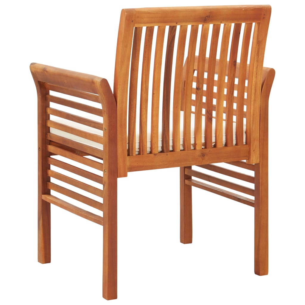 Tuinstoelen 3 st met kussens massief acaciahout is nu te koop bij PeponiXL, paradijselijk wonen!
