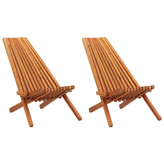 Loungestoelen inklapbaar 2 st massief acaciahout is nu te koop bij PeponiXL, paradijselijk wonen!
