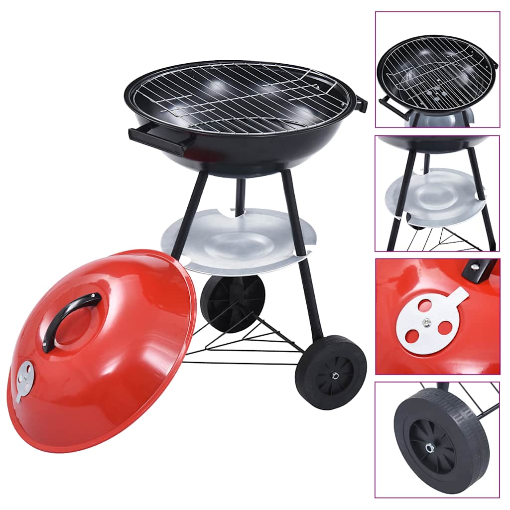 Kogelbarbecue houtskool met wieltjes XXL 44 cm is nu te koop bij PeponiXL, paradijselijk wonen!