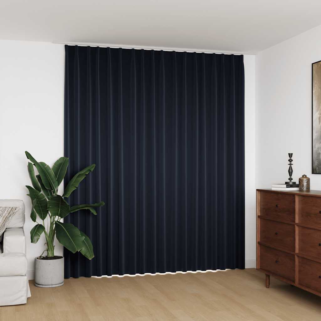 Gordijn verduisterend met haken 290x245 cm antraciet is nu te koop bij PeponiXL, paradijselijk wonen!