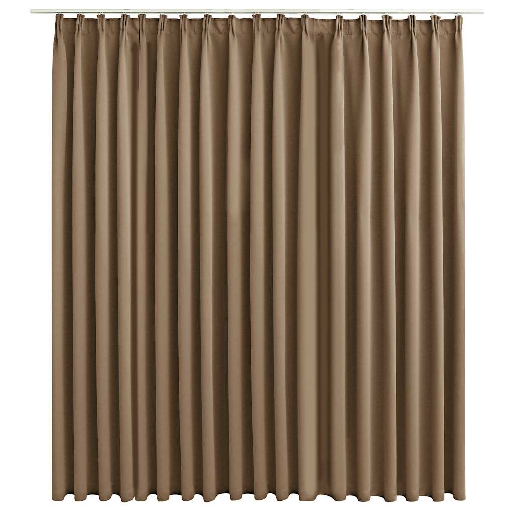 Gordijn verduisterend met haken 290x245 cm taupe is nu te koop bij PeponiXL, paradijselijk wonen!