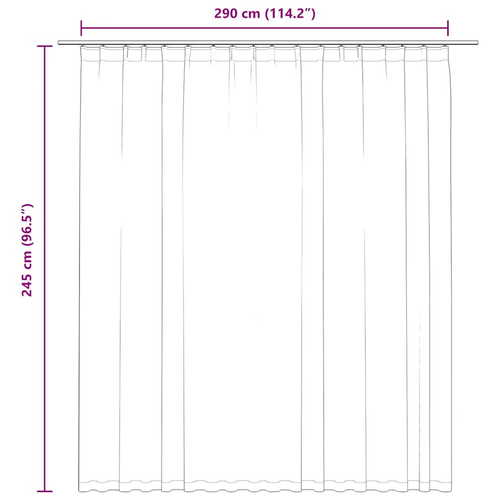 Gordijn verduisterend met haken 290x245 cm beige is nu te koop bij PeponiXL, paradijselijk wonen!