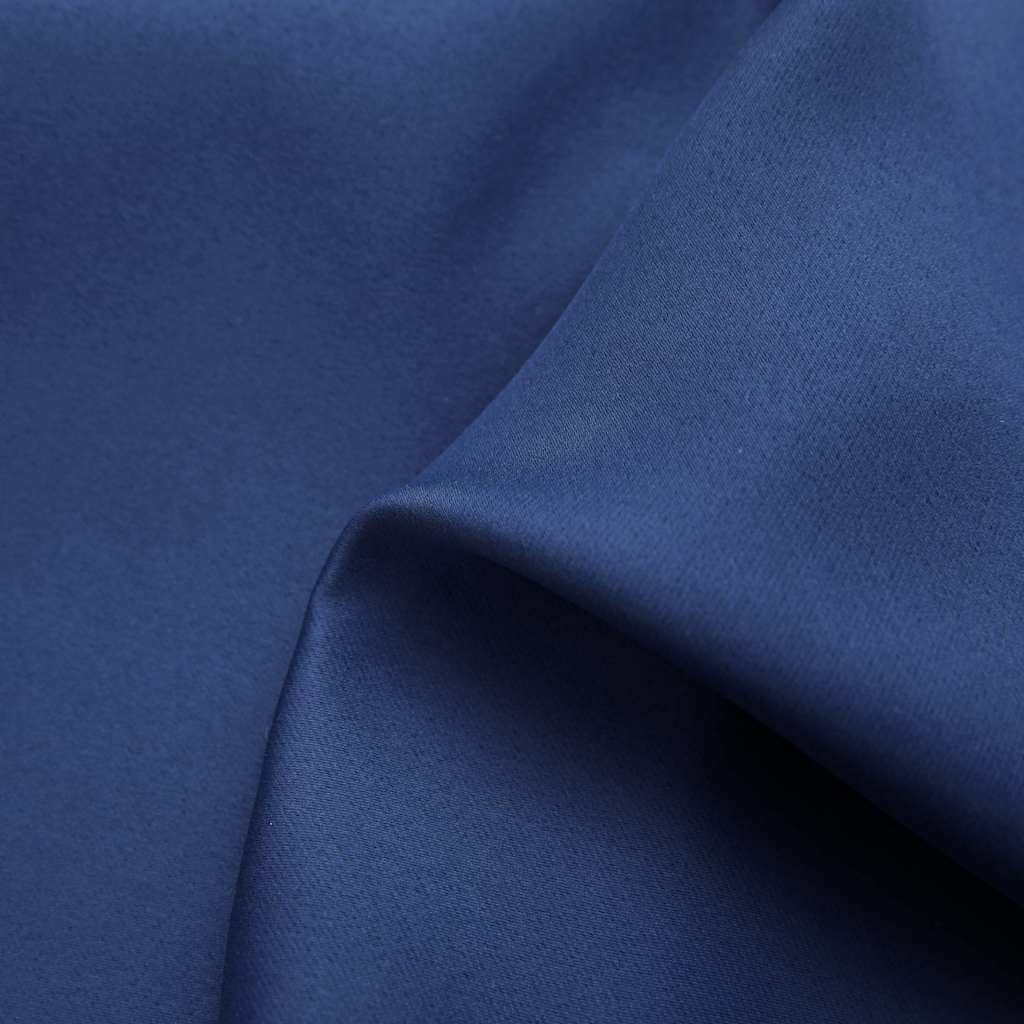 Gordijn verduisterend met metalen ringen 2 st 140x175 cm blauw is nu te koop bij PeponiXL, paradijselijk wonen!