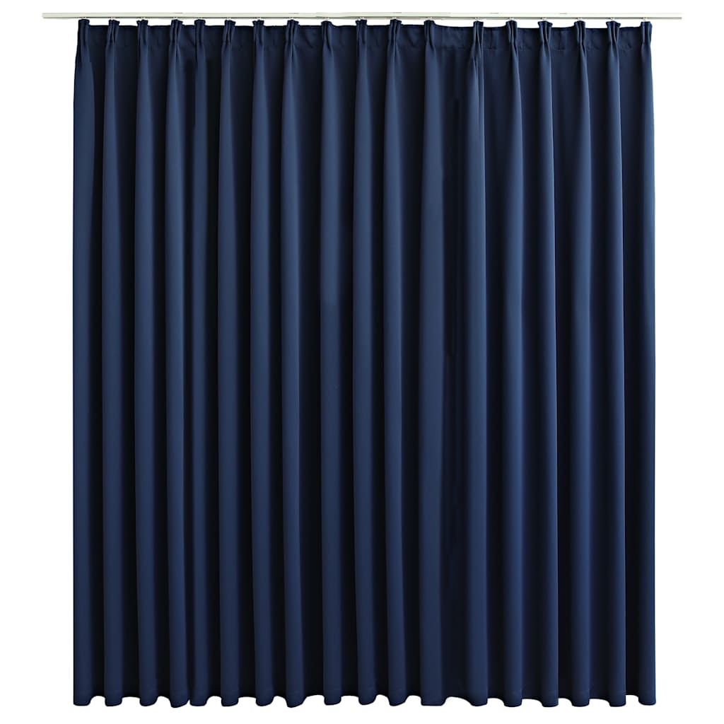 Gordijn verduisterend met haken 290x245 cm blauw is nu te koop bij PeponiXL, paradijselijk wonen!
