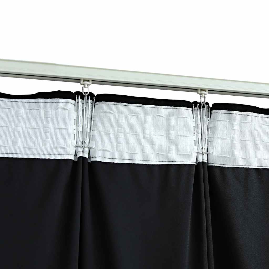 Gordijnen verduisterend 2 st met haken 140x175 cm fluweel zwart is nu te koop bij PeponiXL, paradijselijk wonen!