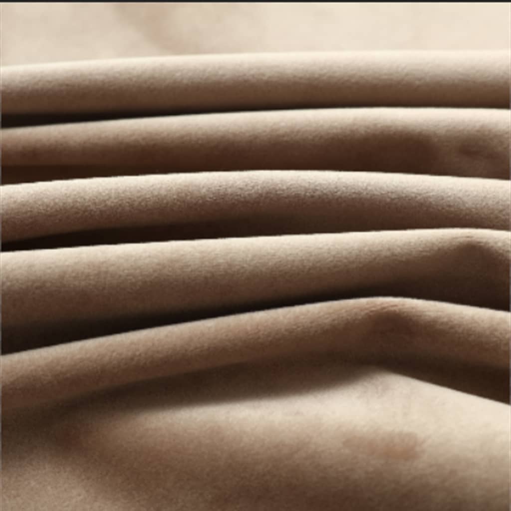 Gordijn verduisterend met ringen 290x245 cm fluweel beige is nu te koop bij PeponiXL, paradijselijk wonen!