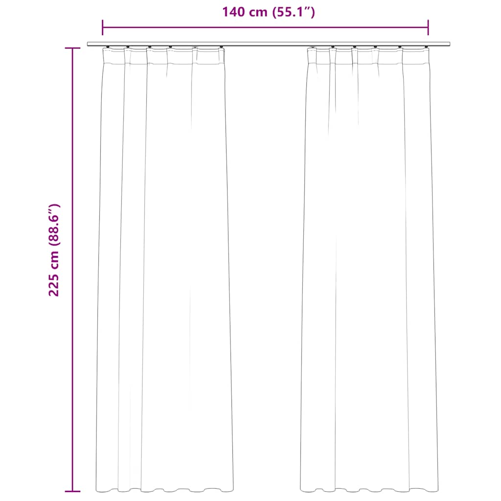 Gordijnen verduisterend 2 st met haken 140x225 cm fluweel beige is nu te koop bij PeponiXL, paradijselijk wonen!