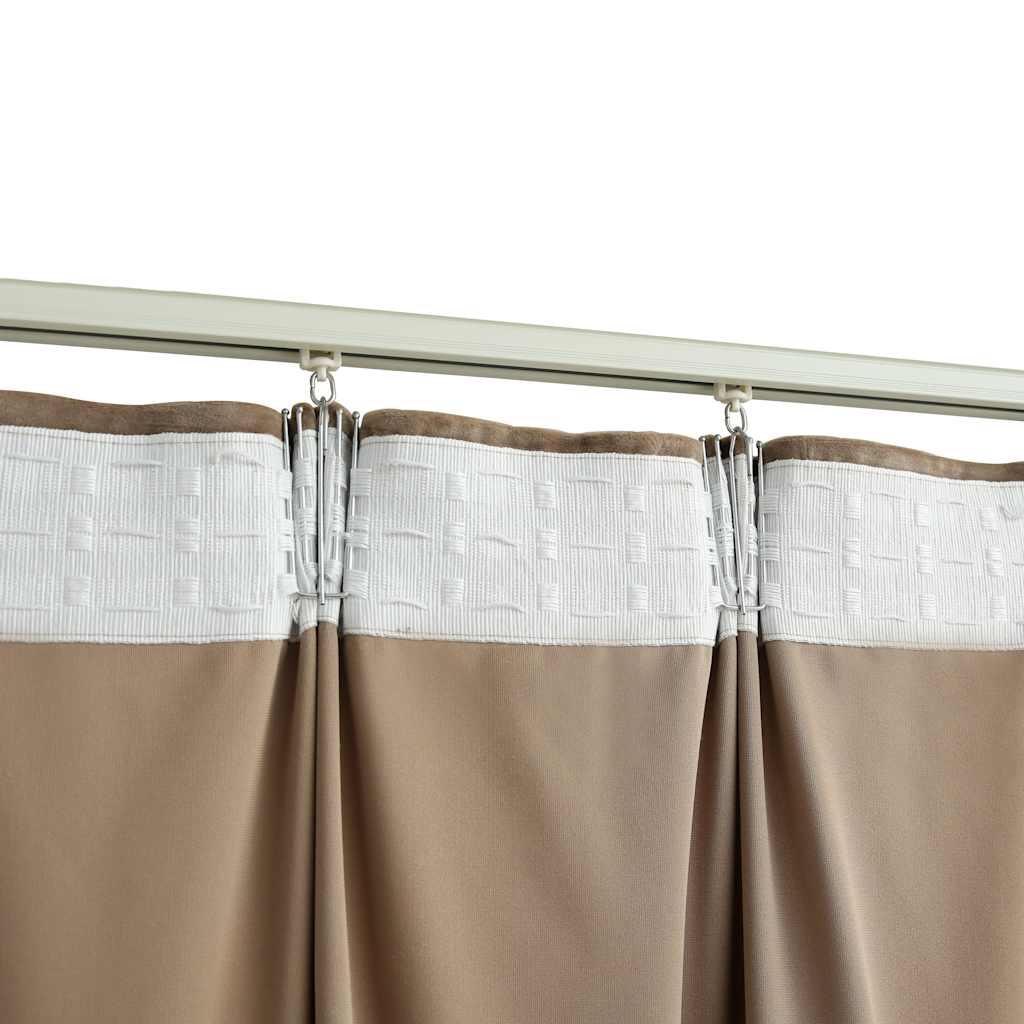 Gordijnen verduisterend 2 st met haken 140x245 cm fluweel beige is nu te koop bij PeponiXL, paradijselijk wonen!