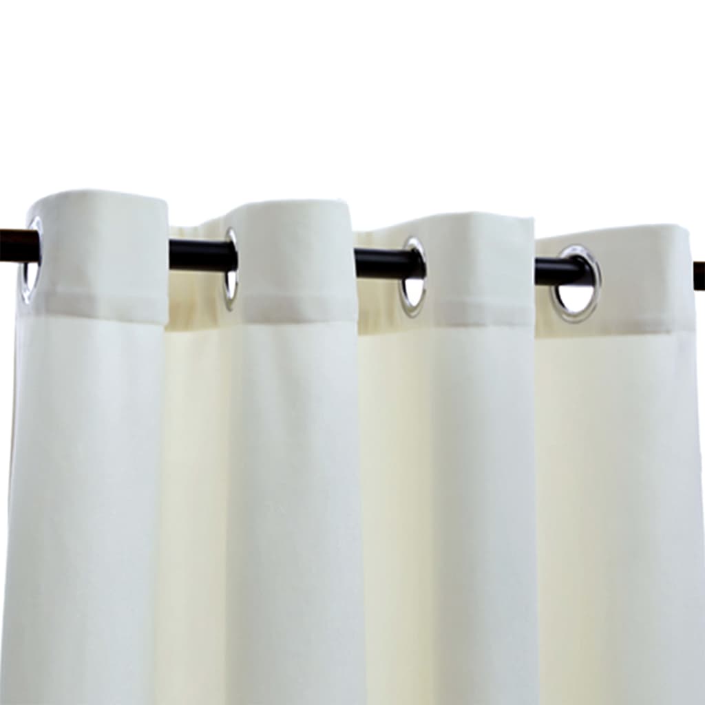 Gordijn verduisterend met ringen 2 st 140x175 cm fluweel crème is nu te koop bij PeponiXL, paradijselijk wonen!
