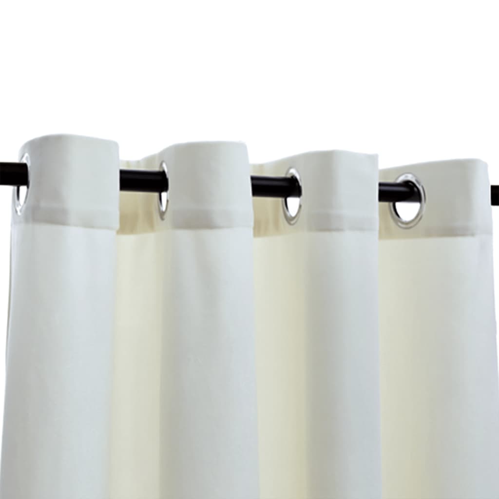 Gordijn verduisterend met ringen 2 st 140x225 cm fluweel crème is nu te koop bij PeponiXL, paradijselijk wonen!