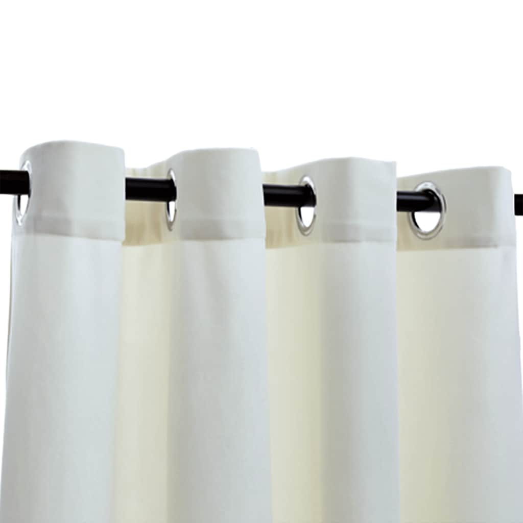 Gordijn verduisterend met ringen 2 st 140x245 cm fluweel crème is nu te koop bij PeponiXL, paradijselijk wonen!