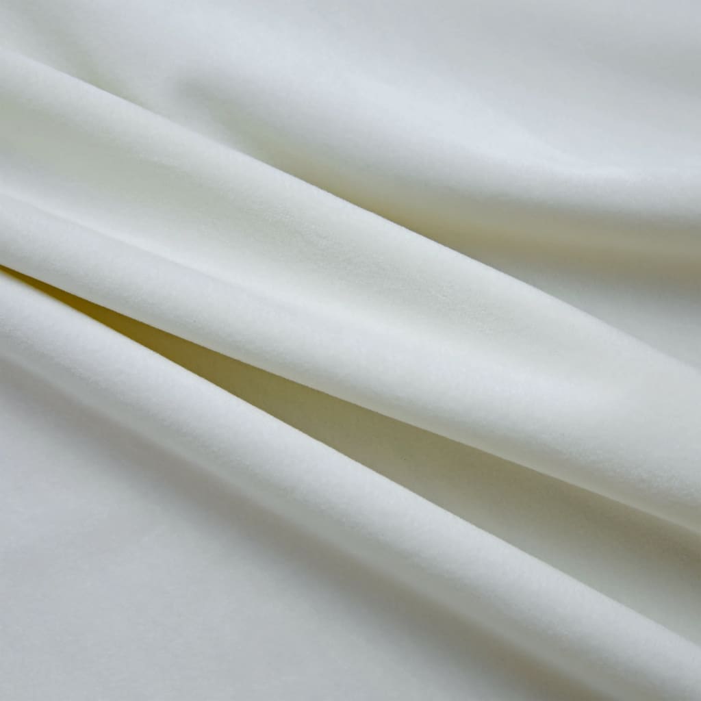 Gordijn verduisterend met ringen 290x245 cm fluweel crème is nu te koop bij PeponiXL, paradijselijk wonen!