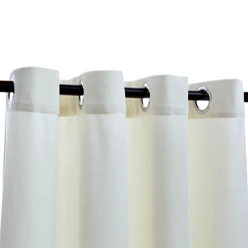 Gordijn verduisterend met ringen 290x245 cm fluweel crème is nu te koop bij PeponiXL, paradijselijk wonen!